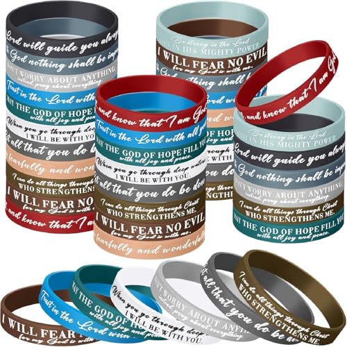 Christian Bible Verse Silicone Bracelet - Inspirational Scripture Wristband