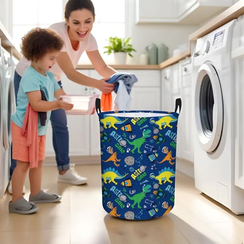 Dinosaur Laundry Basket - Waterproof Kids Toy Storage Bin & Hamper