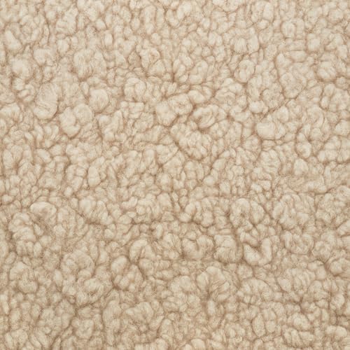 Plush Round Mushroom Pouf Ottoman - Chai Shearling Nursery Footrest