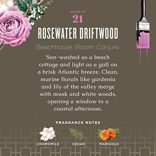 Caldrea Rosewater Driftwood Linen & Room Spray - Essential Oil Freshener, 16oz