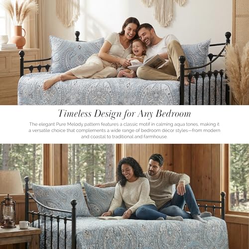 Boho Paisley Twin Daybed Cover Set - 6-Piece Microfiber Bedding Set