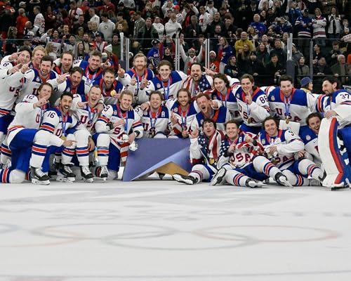 2026 USA Gold Medal Hockey Team Celebration 8x10 Exhibition Photograph