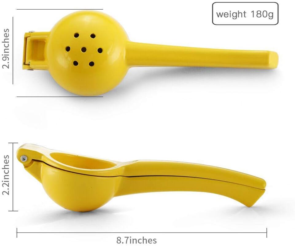 Skiennix Manual Citrus Juicer - Professional Lemon & Lime Squeezer Kitchen Tool | Yellow Finish