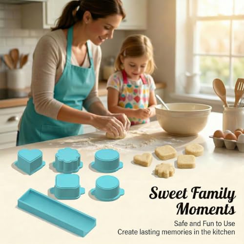 5-Piece Cake Pop Mold Set with Tray - 5 Shape Plunger Cutters for Baking
