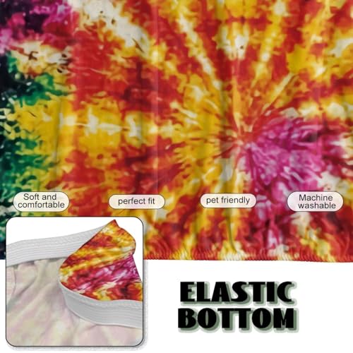 Stretch Tie Dye Futon Cover - Full Size Plush Sofa Protector