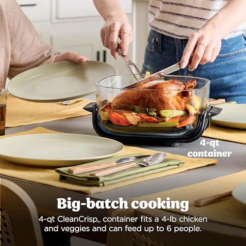 4-in-1 Glass Air Fryer System with PFAS-Free Borosilicate Glass