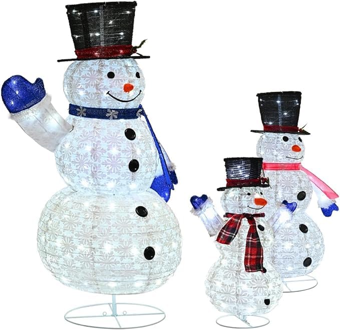Outdoor Snowman LED Christmas Light Kit 2ft 3ft 5ft Holiday Decor