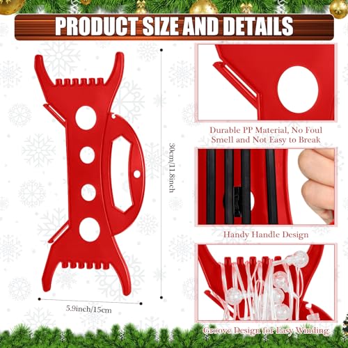 Sliner Red 12 Pack Christmas Light Storage Holders Cord Organizers