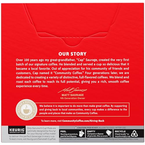 Community Coffee Caf? Special Decaf, Medium-Dark Roast, Single-Serve Keurig K-Cup Pods, 32 Count (Pack of 1)