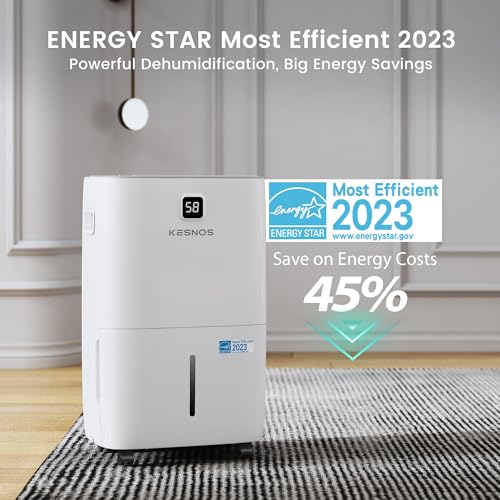 80-Pint Energy Star Dehumidifier for Basement and Home with Drain Hose