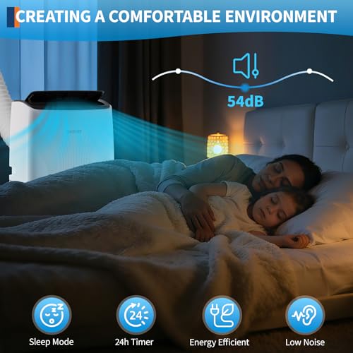 14,000 BTU Portable Air Conditioner 4-in-1 AC Unit for Large Rooms