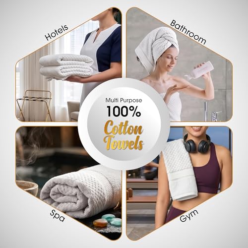 100% Cotton Washcloths, 12x12 Inch Popcorn Textured Set of 5, Black