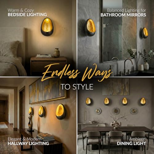 Ember Wall Candle Sconce Set - Handcrafted Tea Light Holders