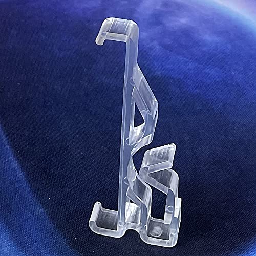 2.5-Inch Clear Plastic Valance Clips for Horizontal Blinds - 10 Pack