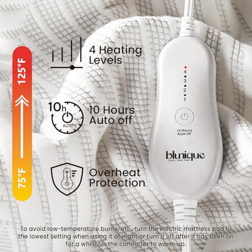Electric Heated Mattress Pad Queen Size with Dual Control