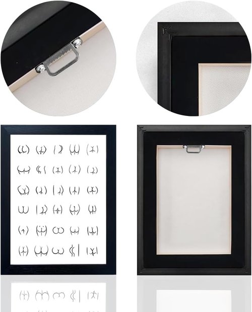 Framed Wall Art | Black and White Canvas Print - Funny Bath Sign for Bathroom Decor
