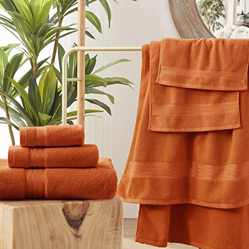 COZYART 100% Turkish Cotton 6-Piece Bath Towel Set - 650GSM Plush Towels