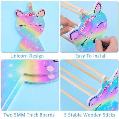 Headband Holder Organizer Stand for Girls, Unicorn Hair Hoop Display Rack