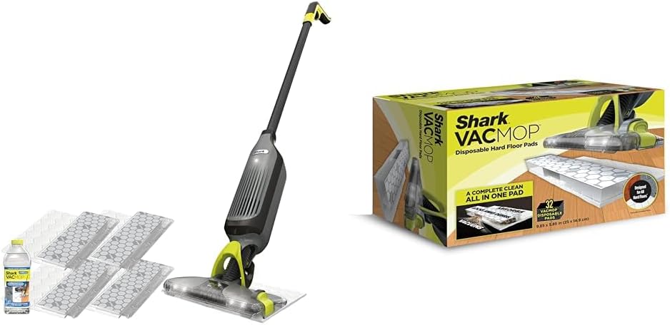 Shark VACMOP Pro Cordless Hard Floor Cleaner - Lightweight Vacuum & Spray Mop with 36 Pads & 12oz Solution