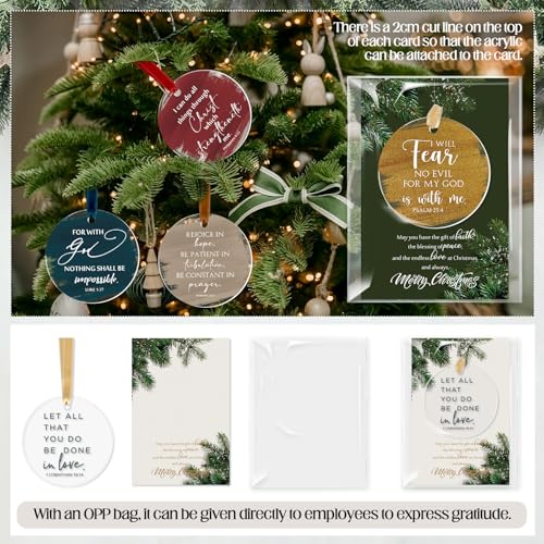 Cinnvoice 50-Piece Classic Round Christian Christmas Ornament Set (50 / Classic Round)