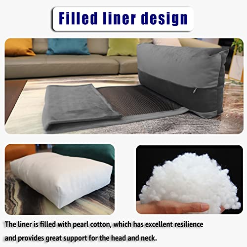 Adjustable Headrest Pillow for Recliners - Non-Slip Velvet Cushion for Neck Support