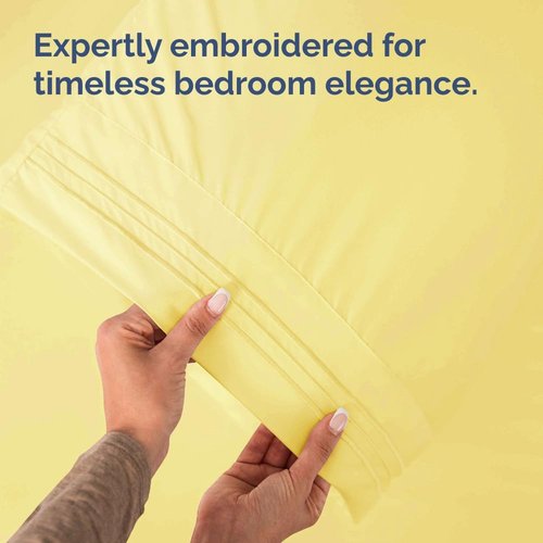 King Pillow Cases by [Brand Name] - Ultra Soft Hotel Quality Covers | Wrinkle-Free & Stain Resistant - 2 Piece Set in Yellow