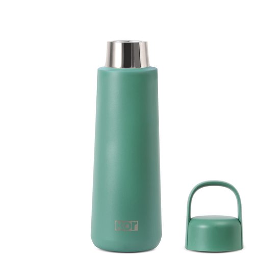 KOR Melrose 20oz Double Wall Insulated Water Bottle - Keeps Beverages Hot for 12hrs, Cold for 24hrs - Stainless Steel Design - Contoured Perfect Spout for Drinking