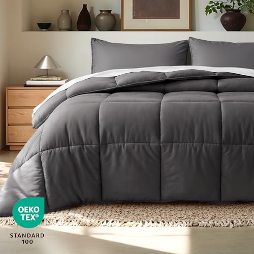 Full Comforter Set - Ultra Soft Down Alternative, Grey