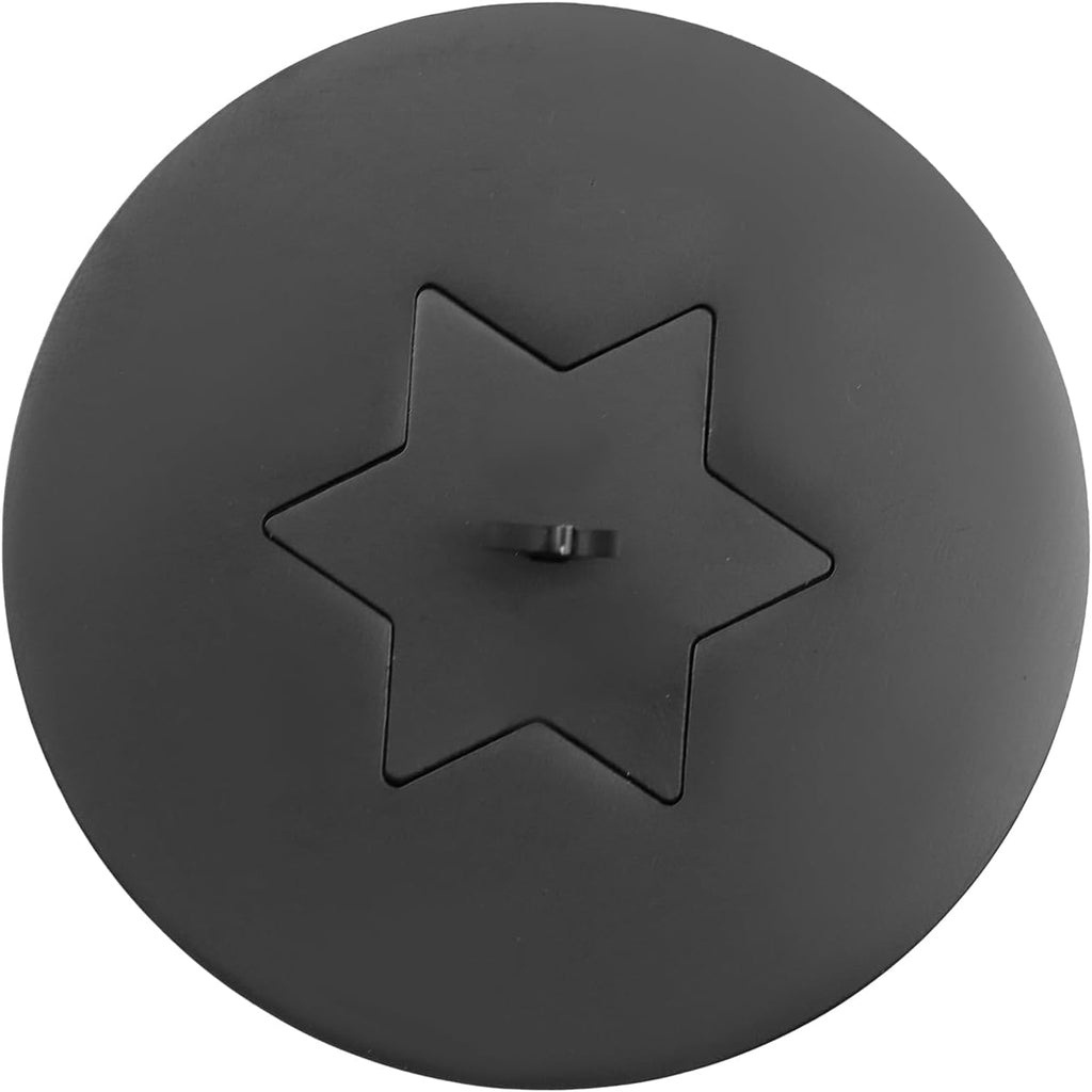 Skiennix Black Candle Jar Topper - Stainless Steel Star Covers for 3.15" Round Scented Candles | Perfect for Spa & Meditation