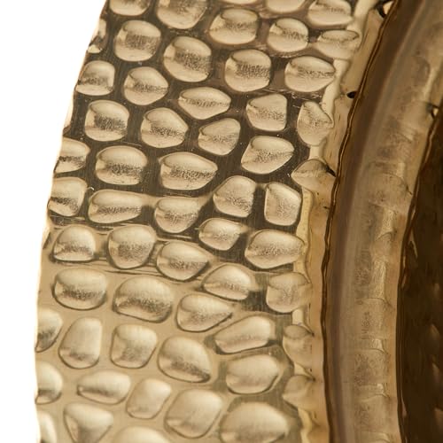 10-Inch Hammered Gold Offering Plate for Church Tithes and Donations