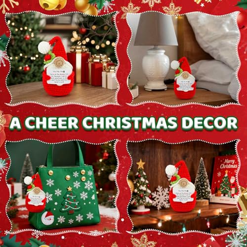 Holly the Xmas Gnome Christmas Crochet Decoration - Inspirational Holiday Gift for Women