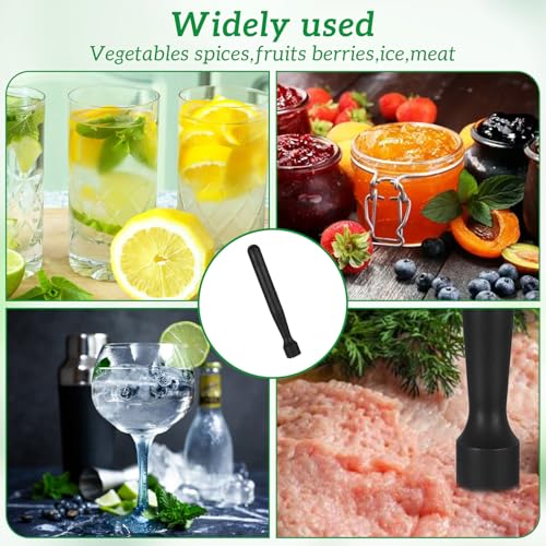 20-Pack Plastic Cocktail Muddler Set - 8 Inch Bar Tools for Mojitos & Drinks