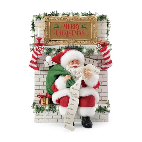 Department 56 Santa Down Chimney Lighted Christmas Figurine 10.75in