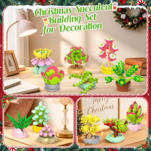 KOSWAT Succulent Building Blocks Advent Calendar 24-Day Kids & Adults Gift