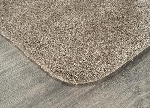 2-Piece Taupe Bath Rug Set, Ultra Plush Soft Non-Slip Washable Bathroom Mats
