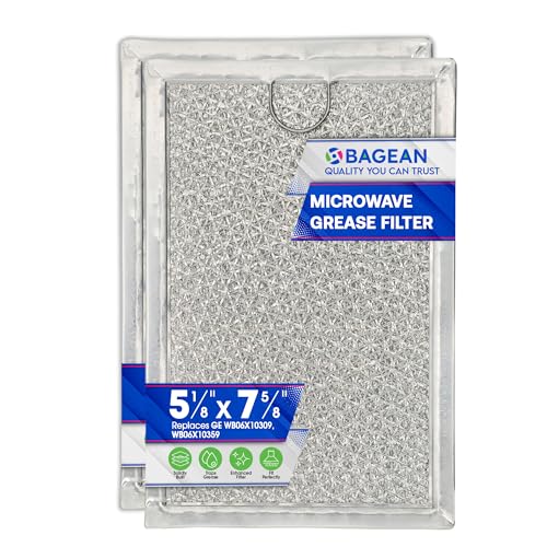 Aluminum Mesh Microwave Grease Filter Screen (7.6 x 5.1 In) - 2-Pack