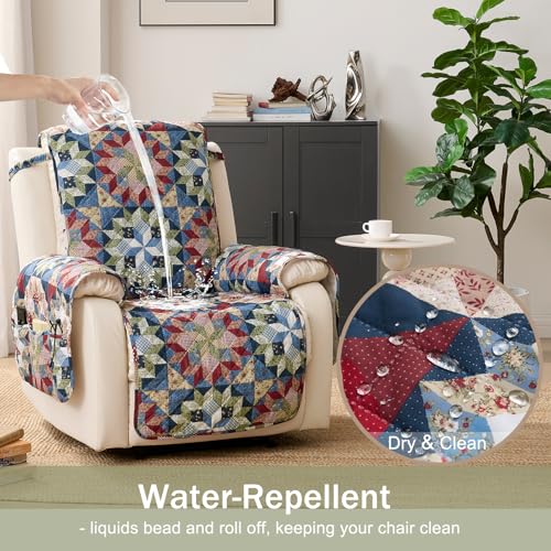 Quilted Patchwork Recliner Chair Cover | Pet Friendly & Washable