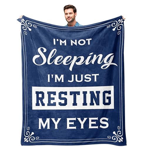 Navy Blue 50x60in Kituzol Funny Dad Gift Nap Blanket for Men - Birthday Gift