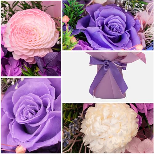 Preserved Rose Bouquet - Eternal Flower Gift for Anniversary & Birthday