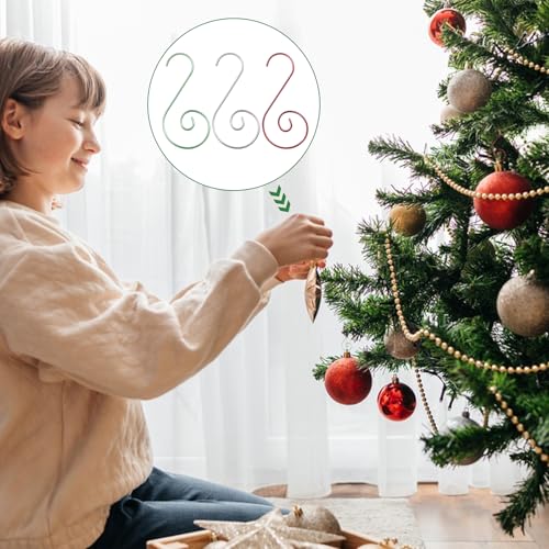 120 Pack Small Metal Christmas Ornament Hooks - S-Shape Tree Hangers