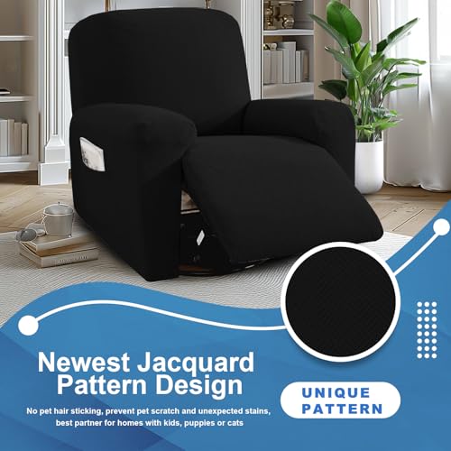 Recliner Chair Cover 3-Piece Set - Soft Jacquard Non-Slip Protector