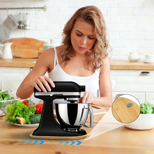 Bamboo Mixer Slider Mat for 4.5-5 Qt Tilt-Head Stand Mixers