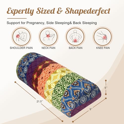 Half Moon Knee Pillow for Back Sleepers - Memory Foam Support for Pain Relief