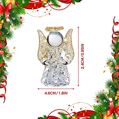 12-Pack Christmas Angel Ornaments Glass Hanging Tree Decorations