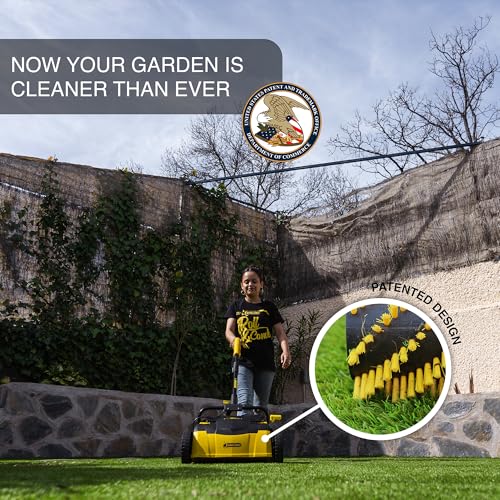Electric Artificial Grass Sweeper - 1400W Turf Groomer & Debris Collector