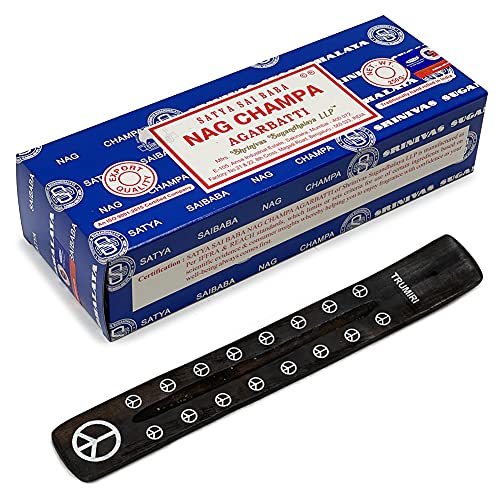 Natural Incense Stick Bundle with Holder - 250g Nag Champa Set