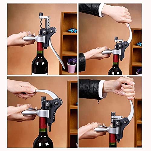 Smaier Silver 9-Piece Wine Opener Set with Wooden Gift Box - Corkscrew & Accessories