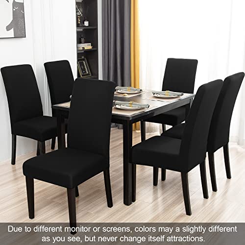 Stretchy Dining Chair Covers Set of 6 - Removable & Washable