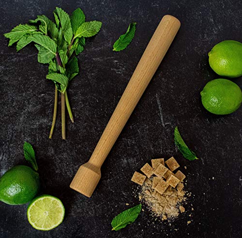 12-Inch Hardwood Cocktail Muddler for Mojitos & More - Bar Tool