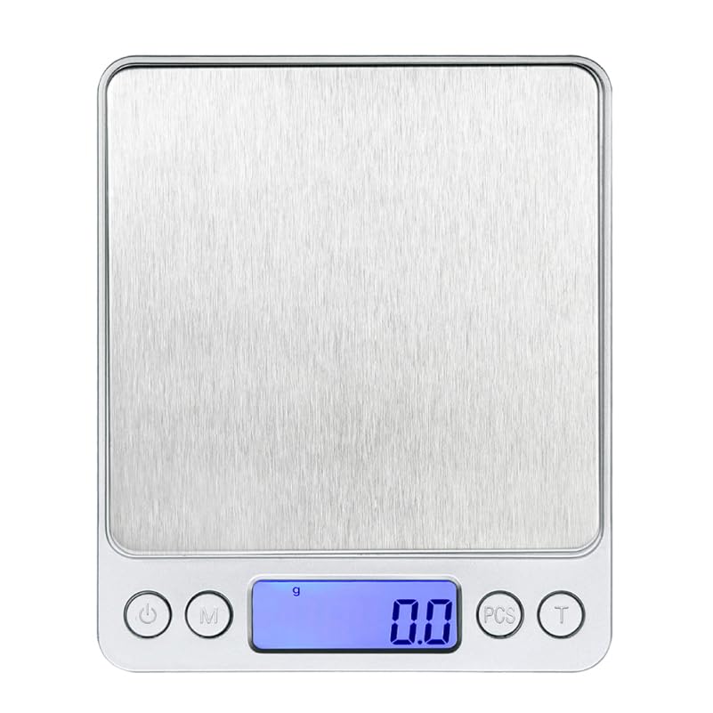 Skiennix High Precision Digital Kitchen Scale - Large LCD Display, Portable 5.11"x4.13"x0.59" for Baking & Cooking